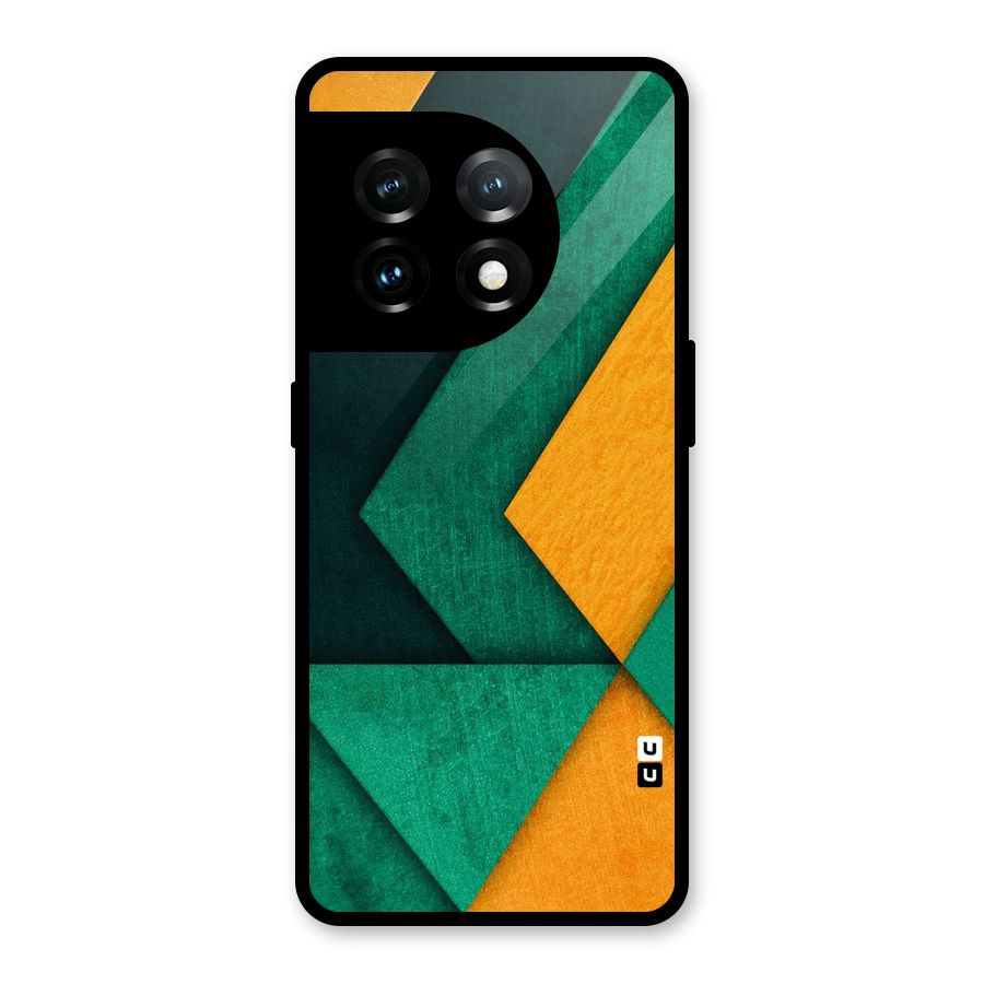 Rugged Abstract Stripes Glass Back Case for OnePlus 11