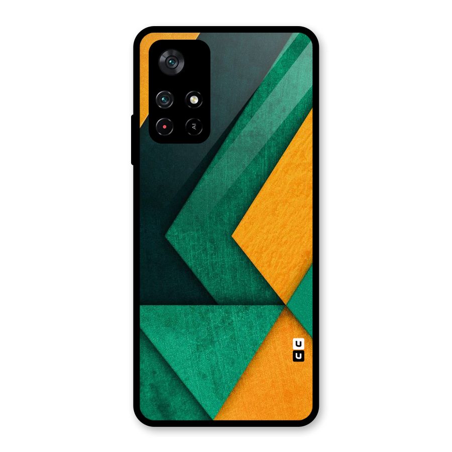 Rugged Abstract Stripes Glass Back Case for Poco M4 Pro 5G