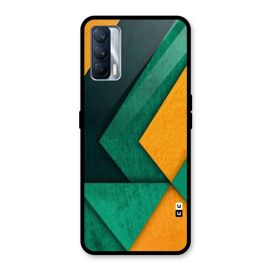 Rugged Abstract Stripes Glass Back Case for Realme X7