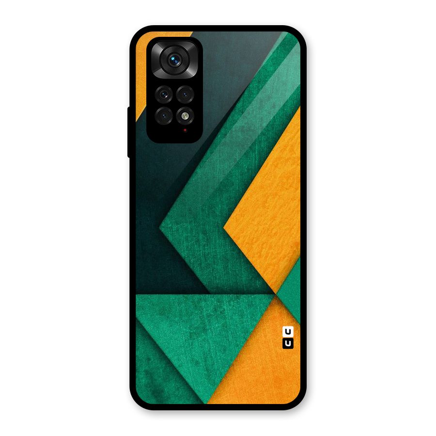 Rugged Abstract Stripes Glass Back Case for Redmi Note 11