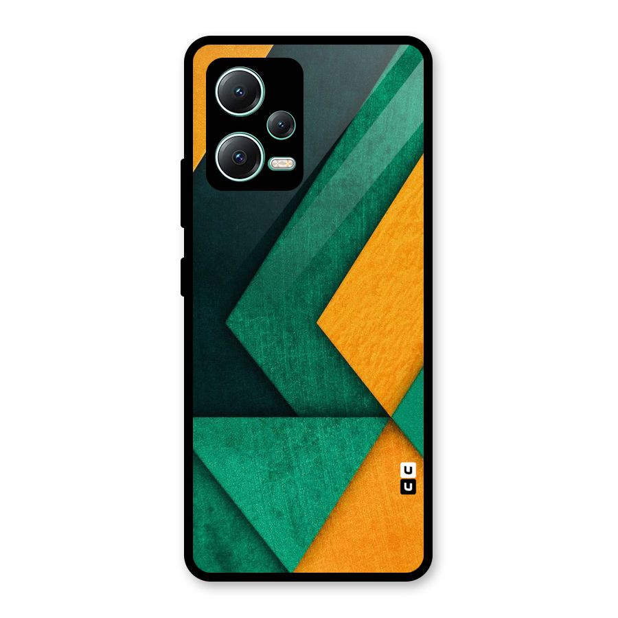 Rugged Abstract Stripes Glass Back Case for Redmi Note 12 5G
