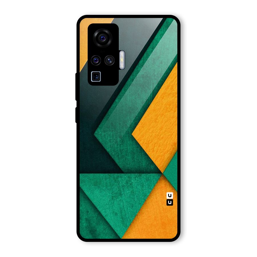 Rugged Abstract Stripes Glass Back Case for Vivo X50 Pro