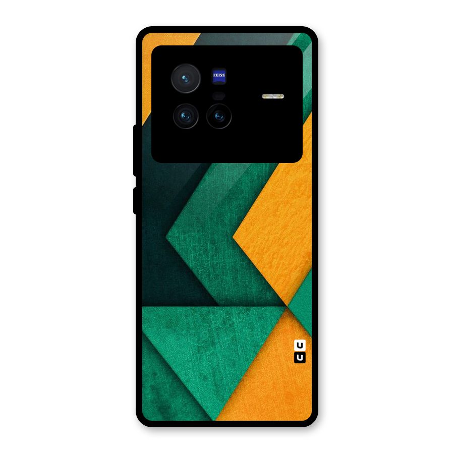 Rugged Abstract Stripes Glass Back Case for Vivo X80