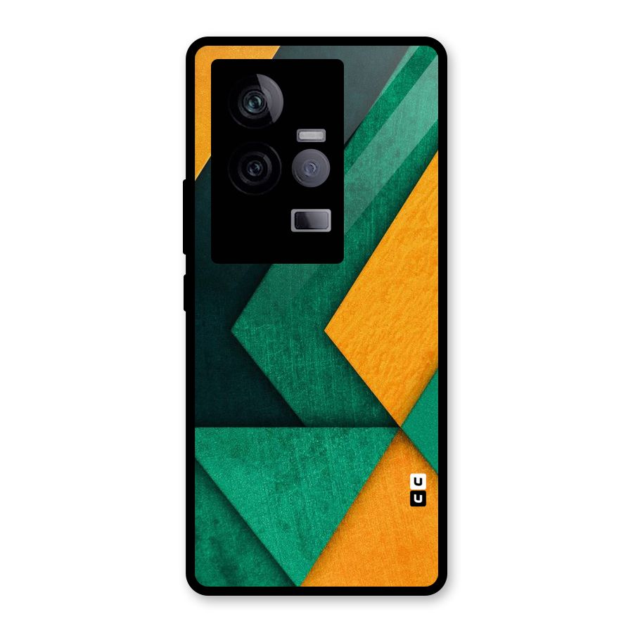 Rugged Abstract Stripes Glass Back Case for Vivo iQOO 11 5G