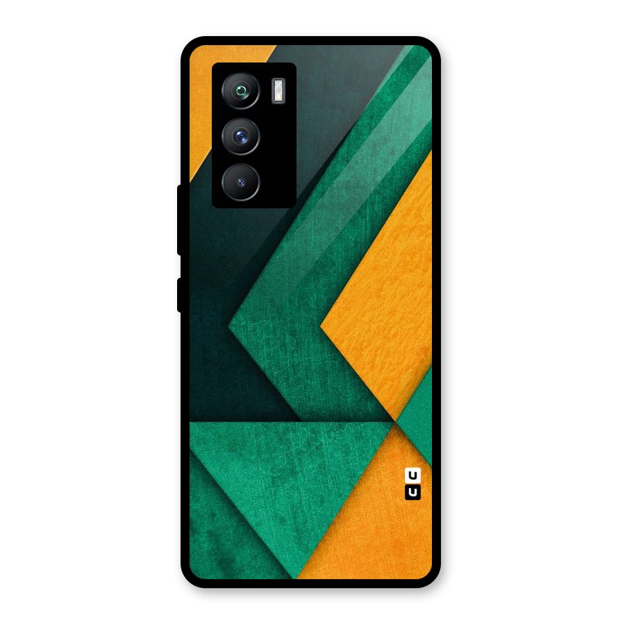 Rugged Abstract Stripes Glass Back Case for Vivo iQOO 9 SE
