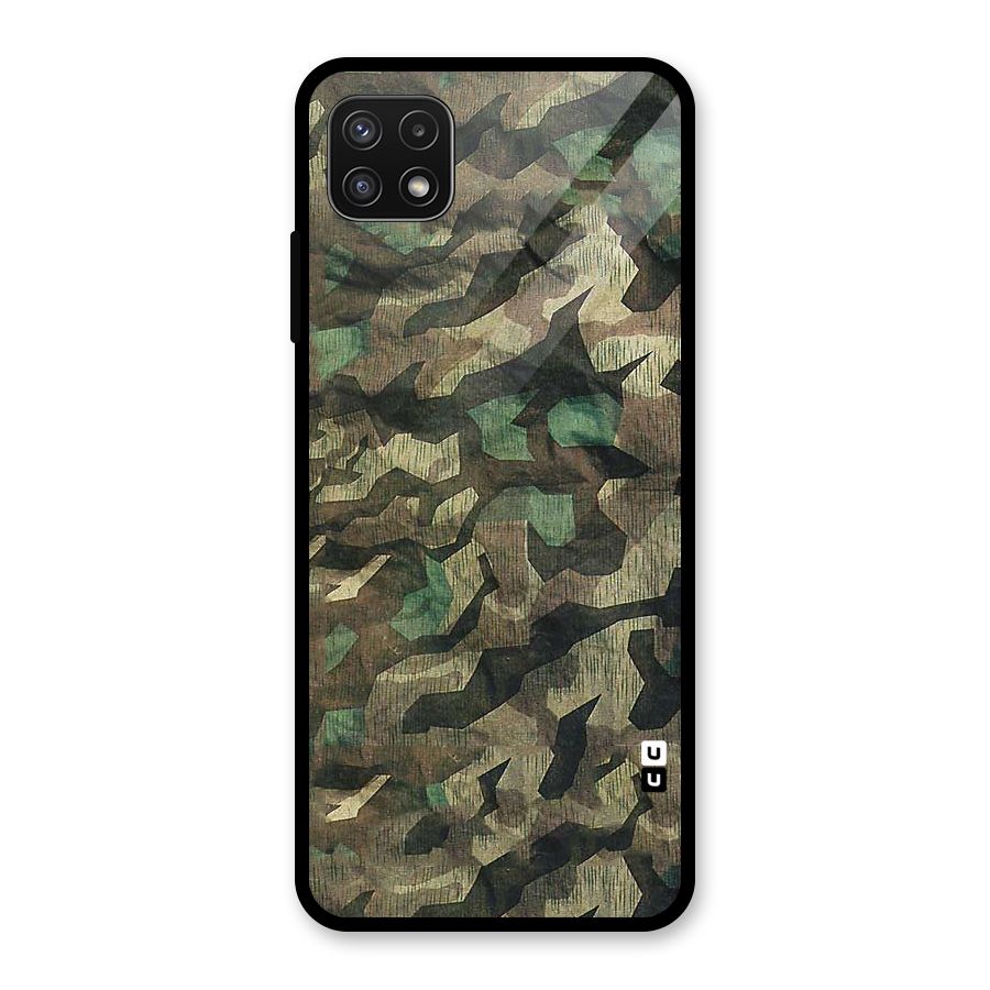 Rugged Army Glass Back Case for Galaxy A22 5G
