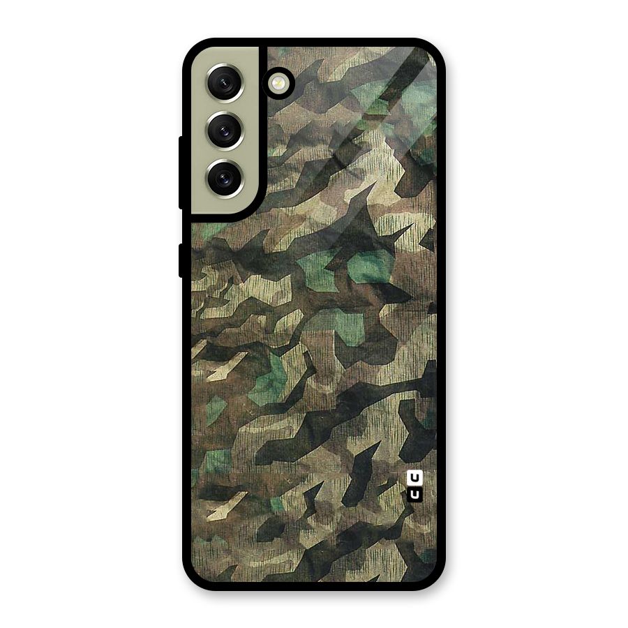 Rugged Army Glass Back Case for Galaxy S21 FE 5G