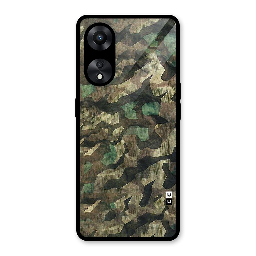 Rugged Army Glass Back Case for Oppo A78