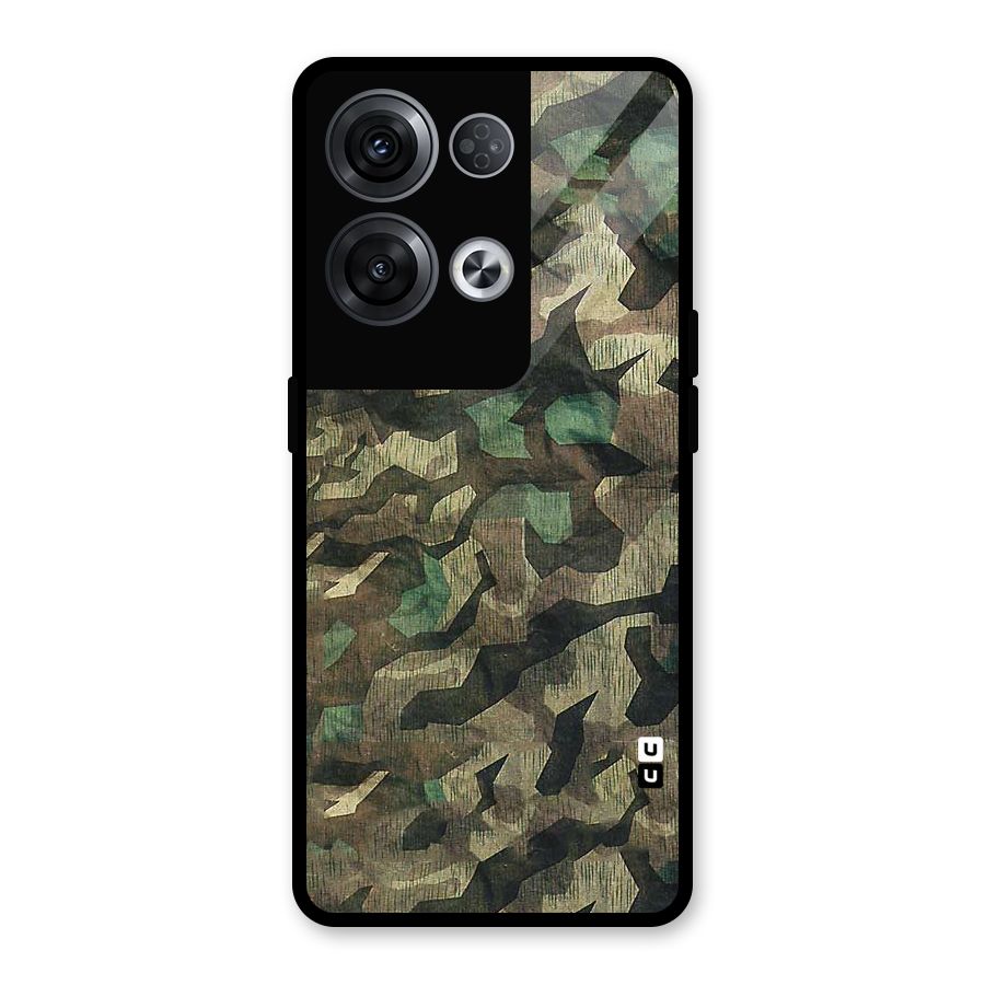 Rugged Army Glass Back Case for Oppo Reno8 Pro 5G