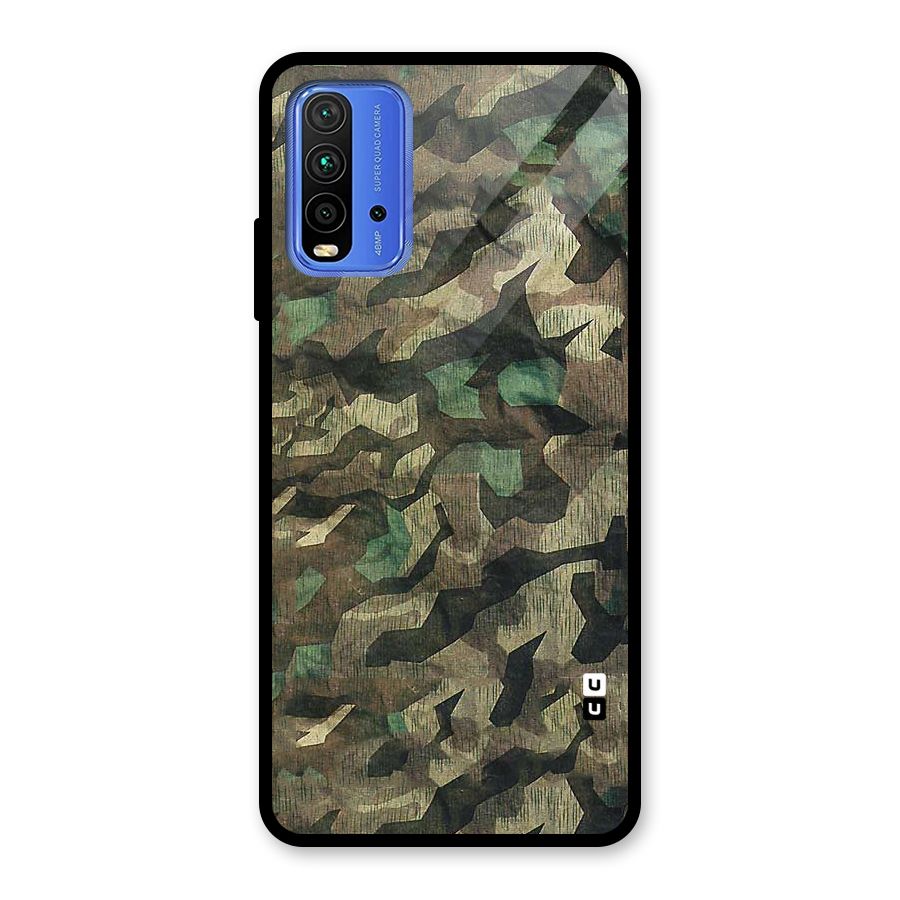 Rugged Army Glass Back Case for Redmi 9 Power