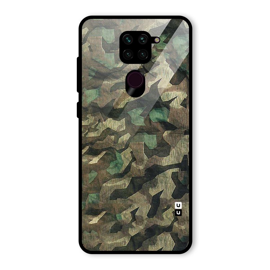 Rugged Army Glass Back Case for Redmi Note 9