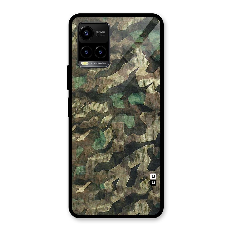 Rugged Army Glass Back Case for Vivo Y21T