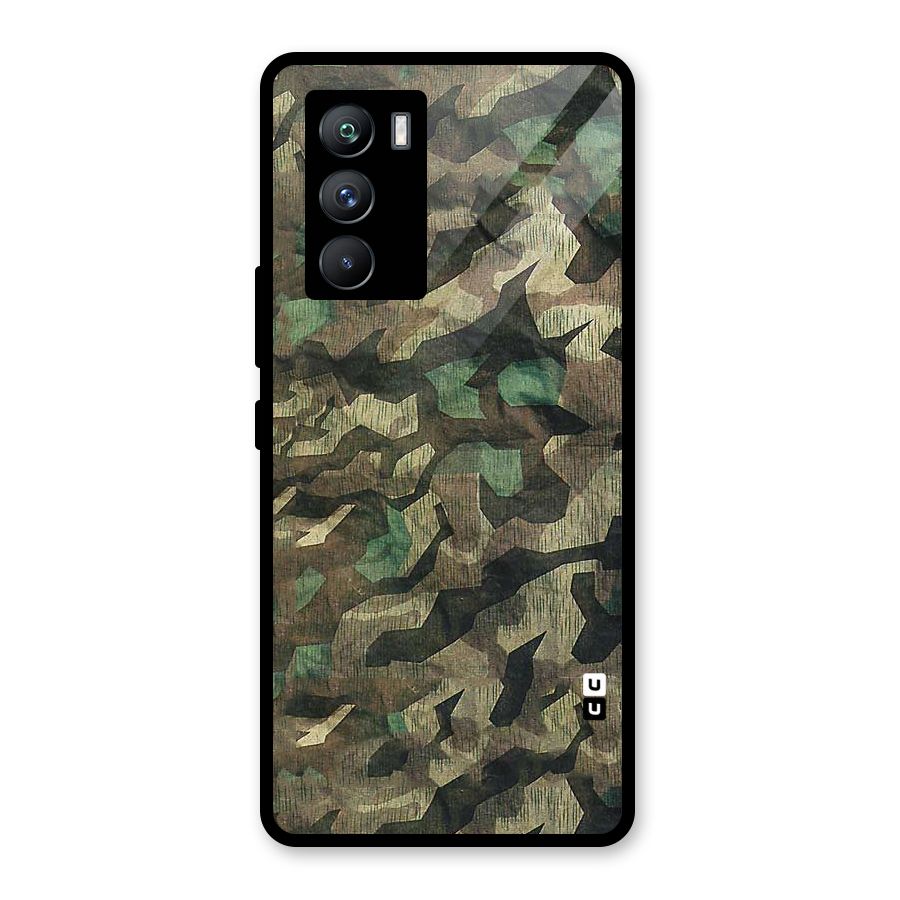 Rugged Army Glass Back Case for Vivo iQOO 9 SE