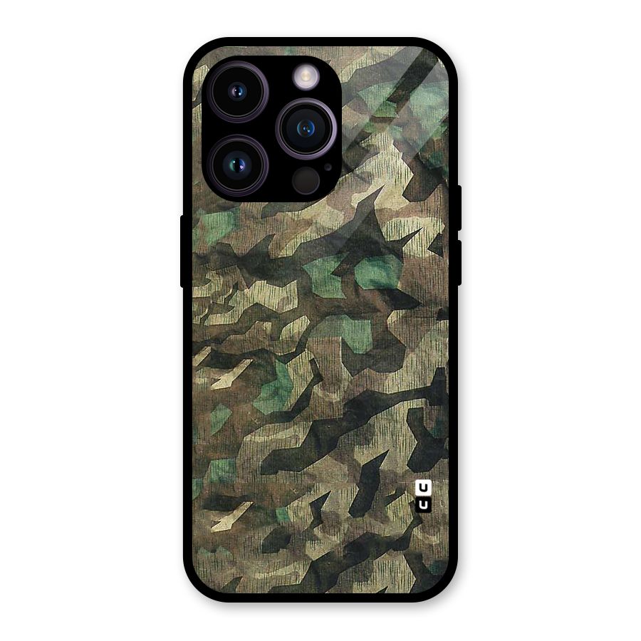 Rugged Army Glass Back Case for iPhone 14 Pro