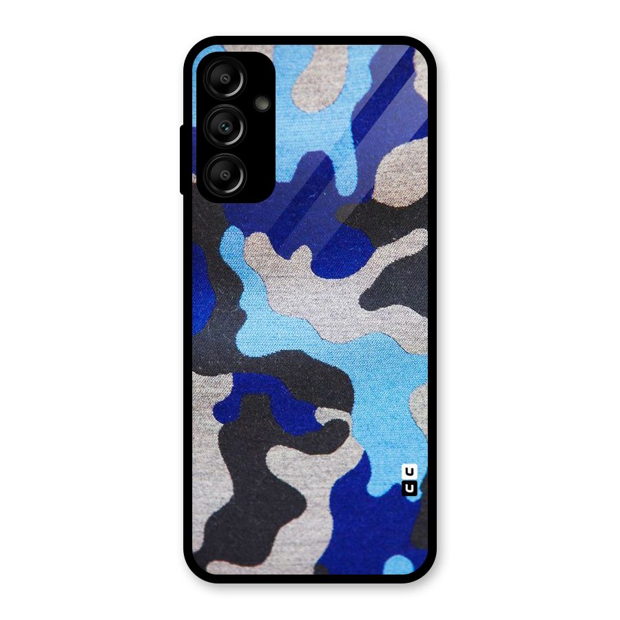 Rugged Camouflage Glass Back Case for Galaxy A14 5G
