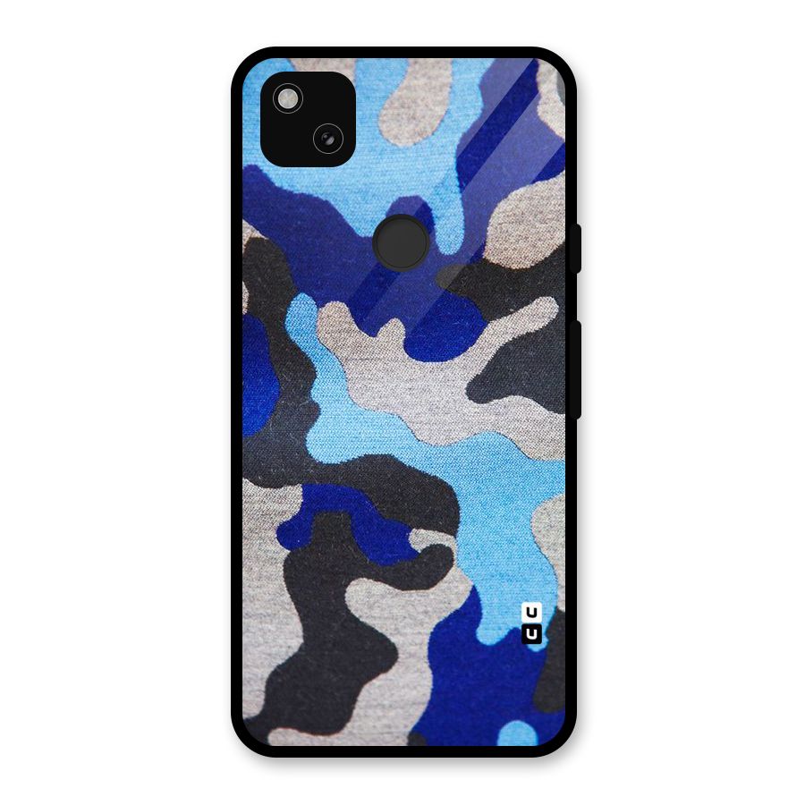 Rugged Camouflage Glass Back Case for Google Pixel 4a