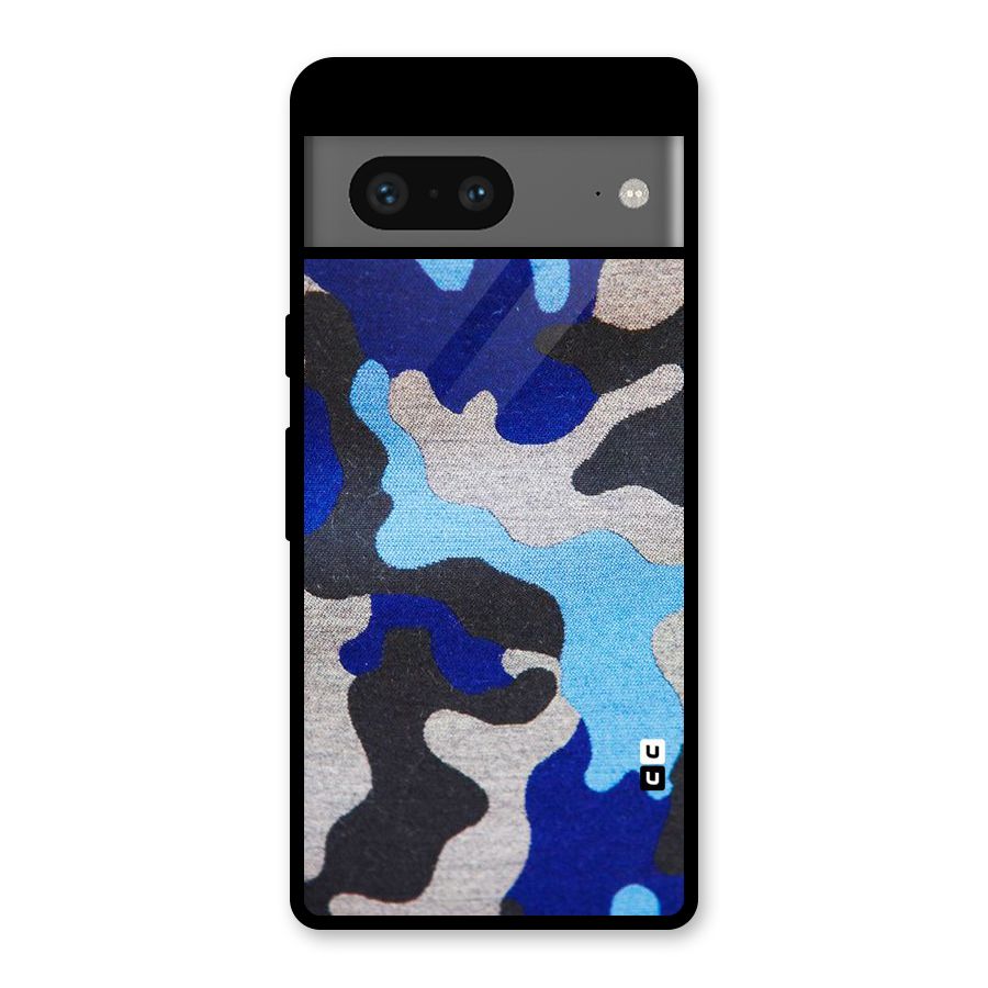 Rugged Camouflage Glass Back Case for Google Pixel 7