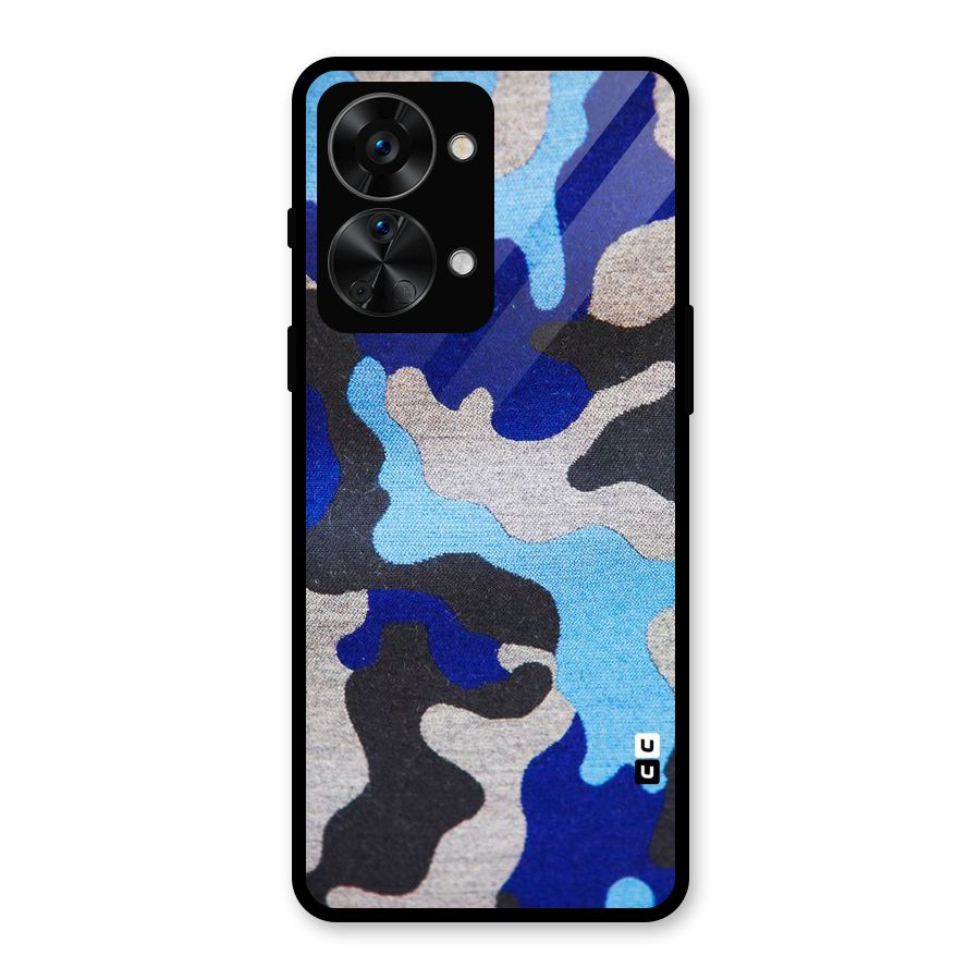 Rugged Camouflage Glass Back Case for OnePlus Nord 2T