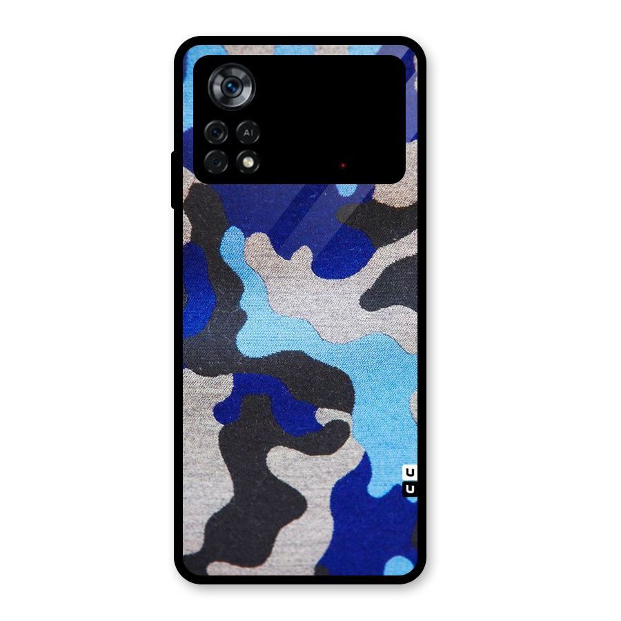 Rugged Camouflage Glass Back Case for Poco X4 Pro 5G