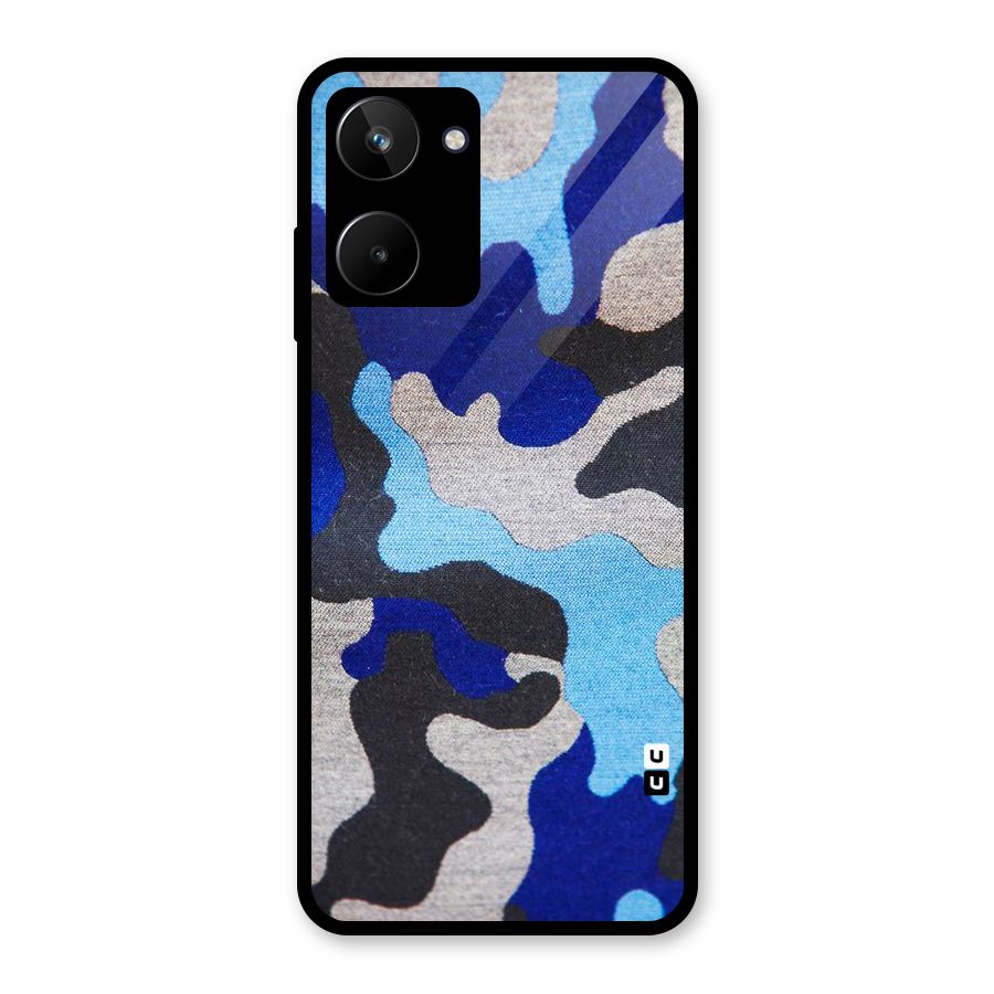Rugged Camouflage Glass Back Case for Realme 10