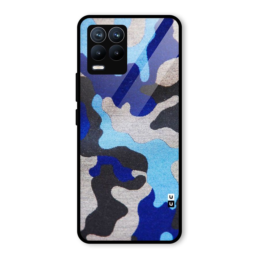 Rugged Camouflage Glass Back Case for Realme 8