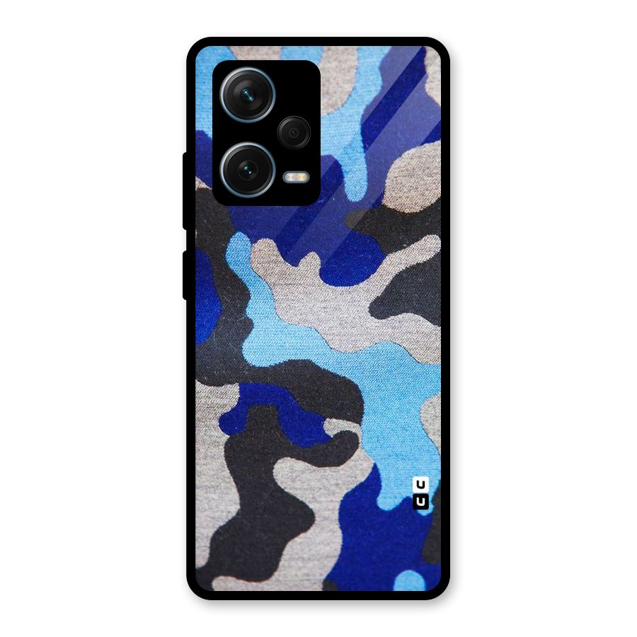Rugged Camouflage Glass Back Case for Redmi Note 12 Pro Plus 5G