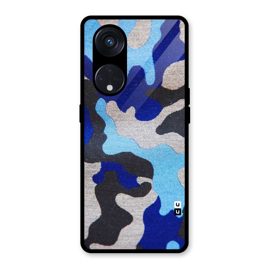 Rugged Camouflage Glass Back Case for Reno8 T 5G