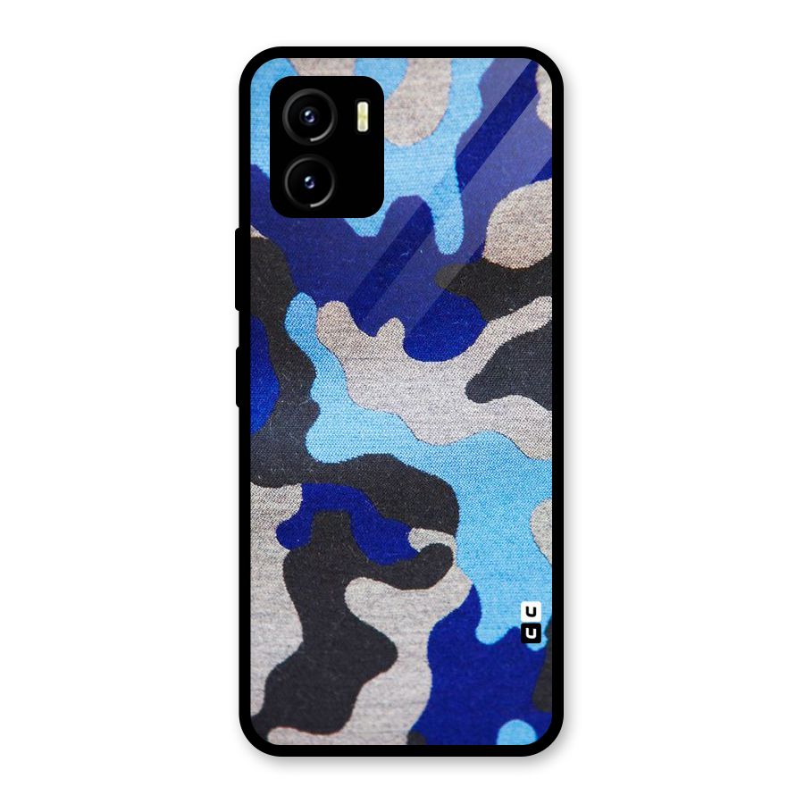 Rugged Camouflage Glass Back Case for Vivo Y15s