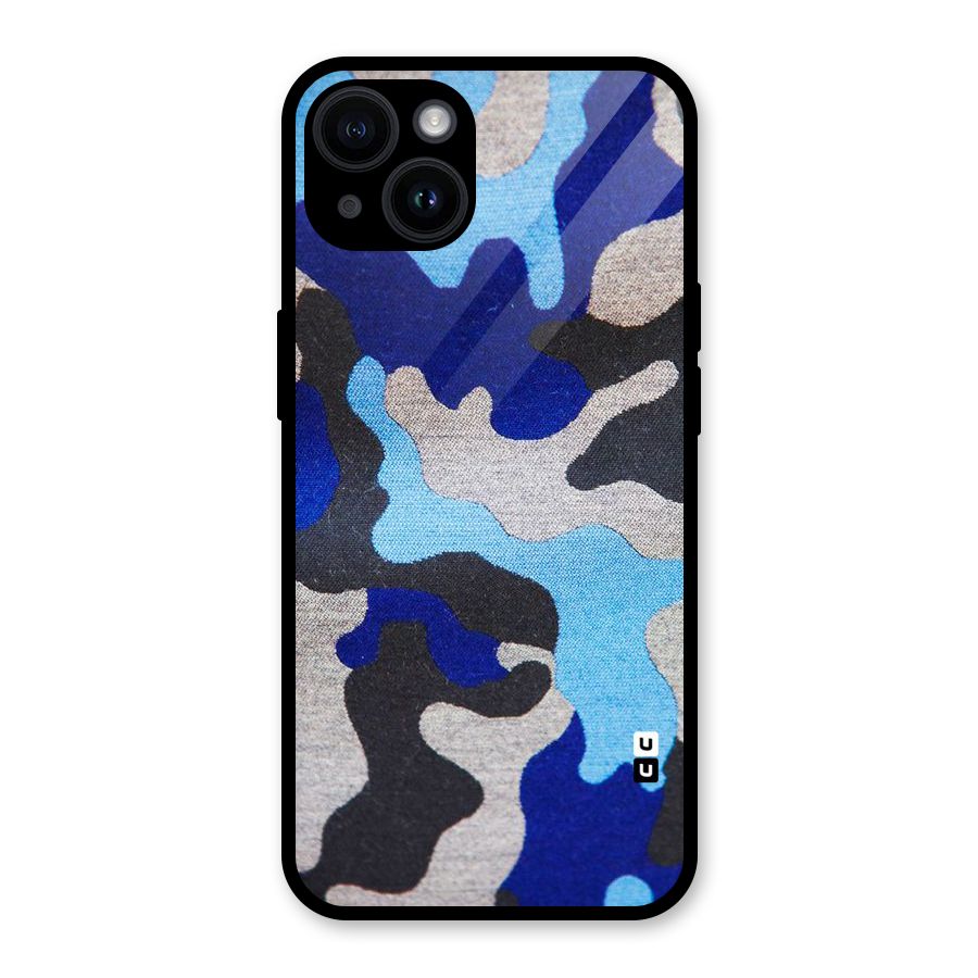 Rugged Camouflage Glass Back Case for iPhone 14