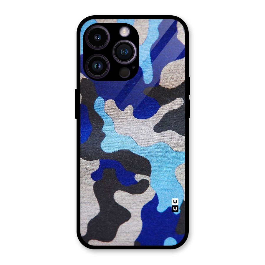 Rugged Camouflage Glass Back Case for iPhone 14 Pro Max