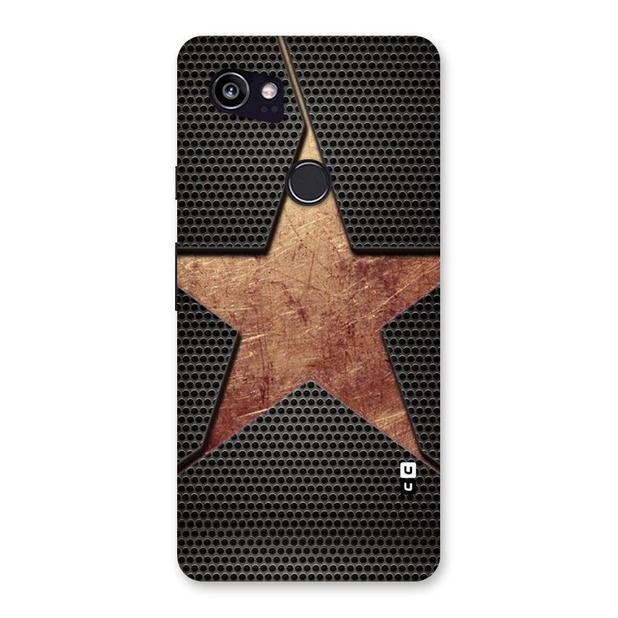 Rugged Gold Star Back Case for Google Pixel 2 XL