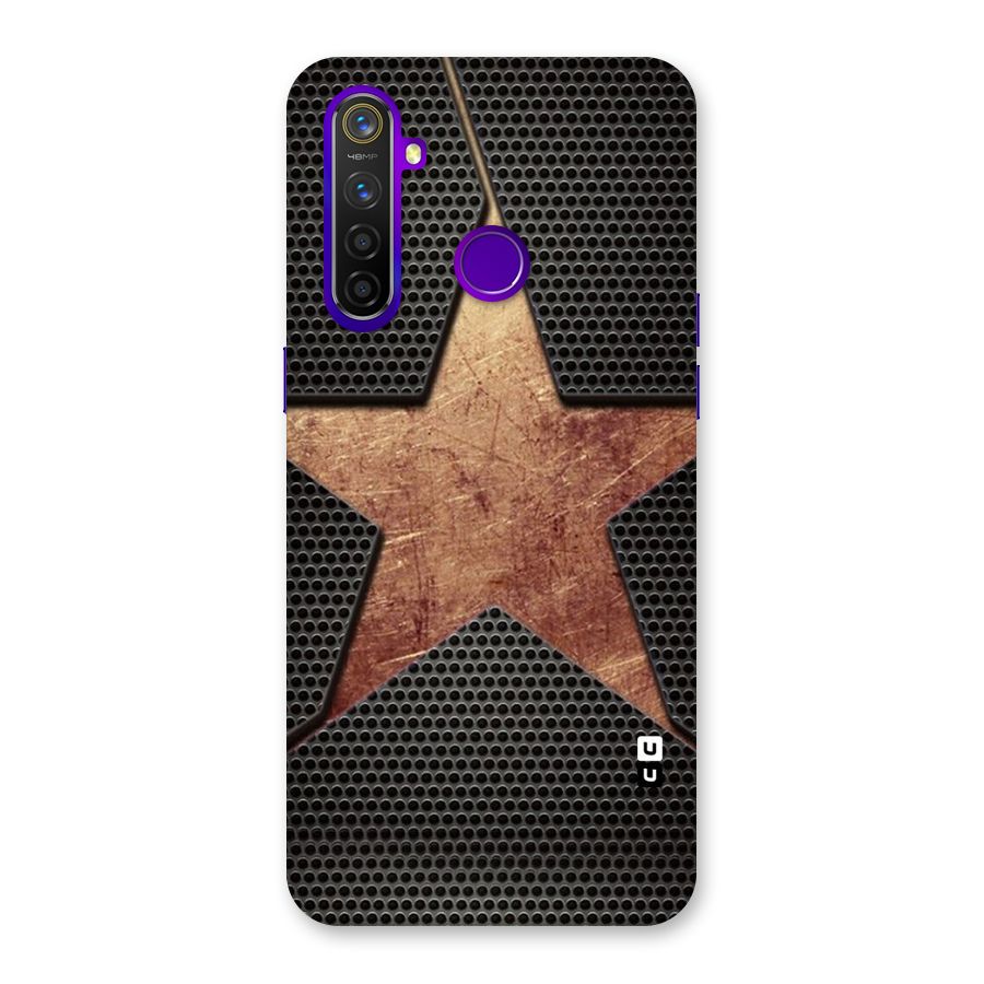Rugged Gold Star Back Case for Realme 5 Pro