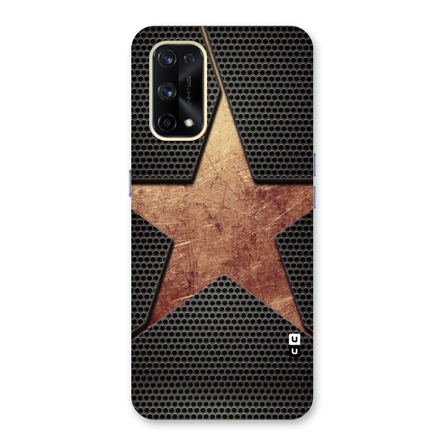 Rugged Gold Star Glass Back Case for Realme X7 Pro