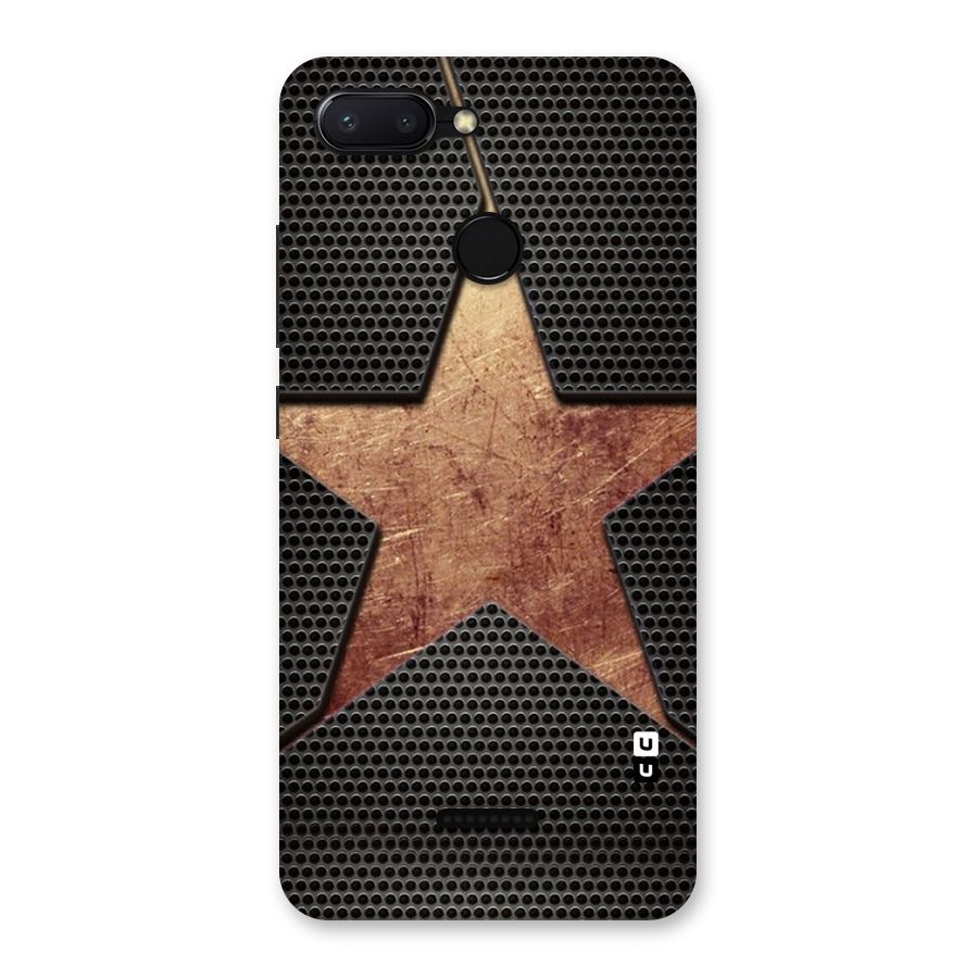 Rugged Gold Star Back Case for Redmi 6