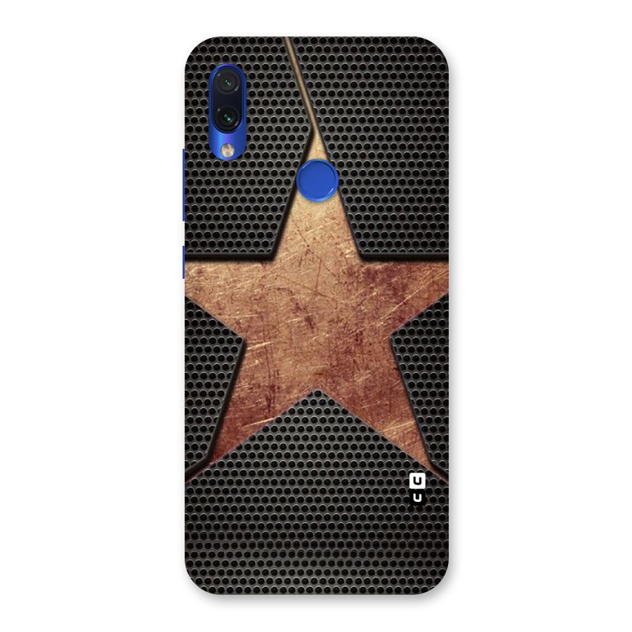 Rugged Gold Star Back Case for Redmi Note 7