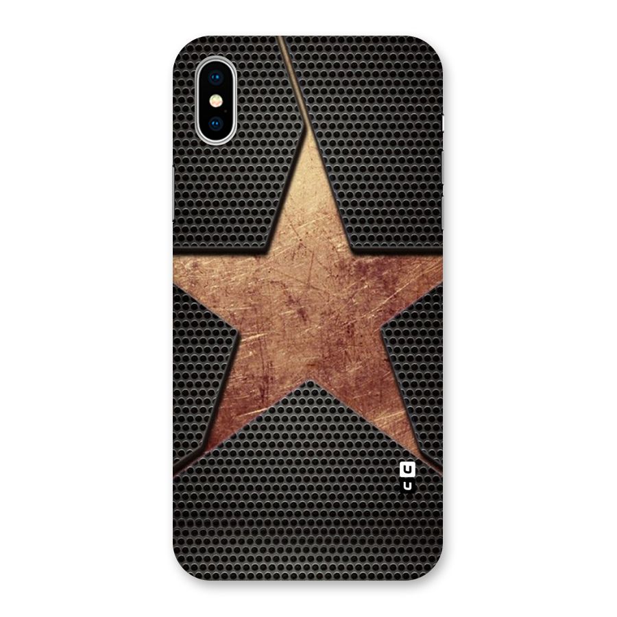 Rugged Gold Star Back Case for iPhone XS