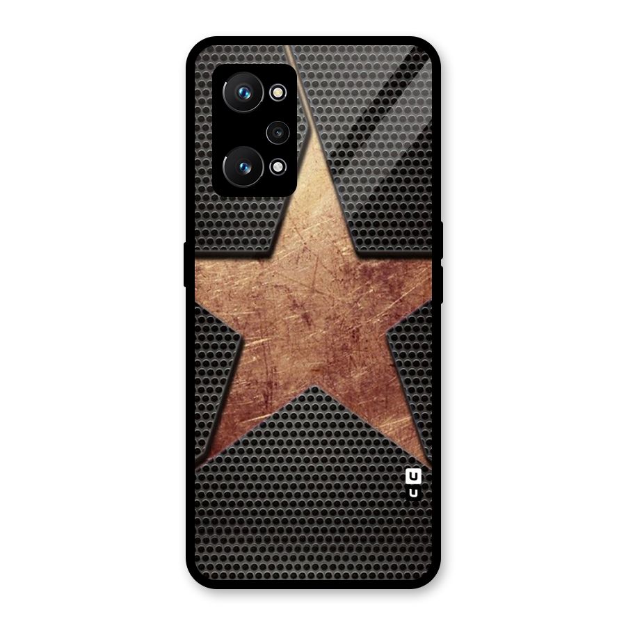 Rugged Gold Star Glass Back Case for Realme GT Neo 3T