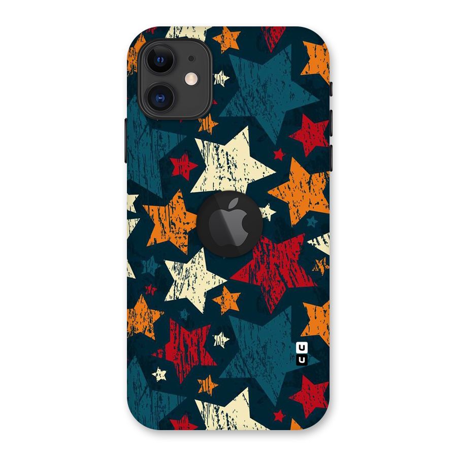 Rugged Star Design Back Case for iPhone 11 Logo Cut