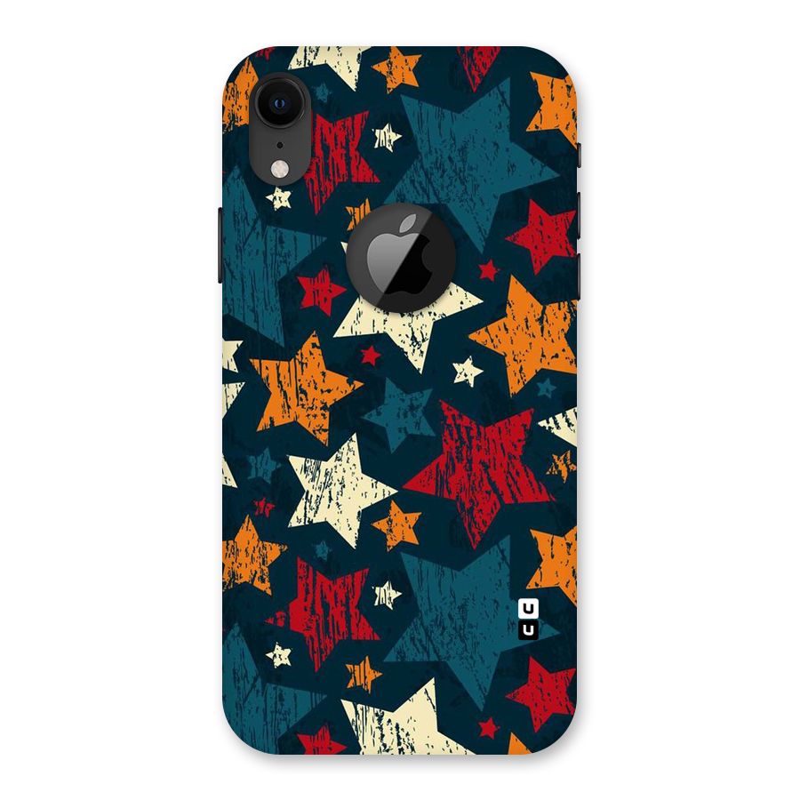 Rugged Star Design Back Case for iPhone XR Logo Cut