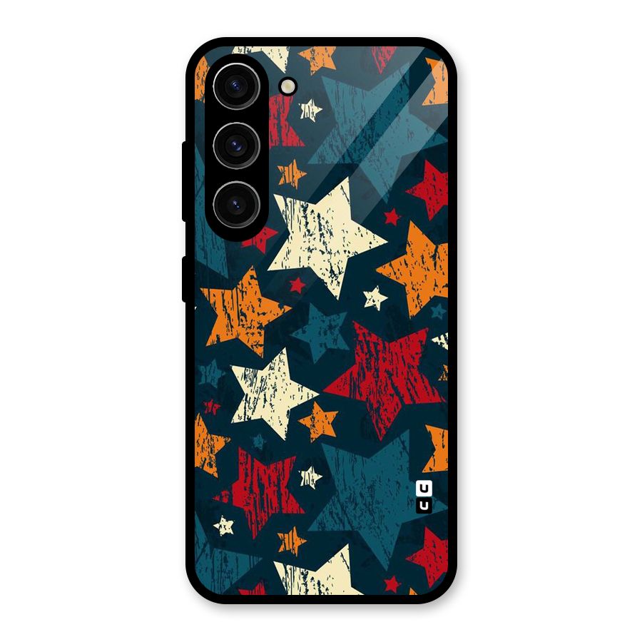 Rugged Star Design Glass Back Case for Galaxy S23