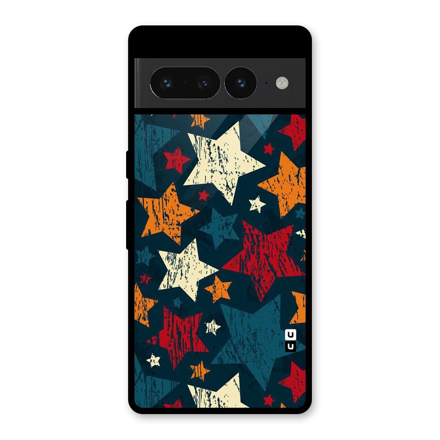 Rugged Star Design Glass Back Case for Google Pixel 7 Pro