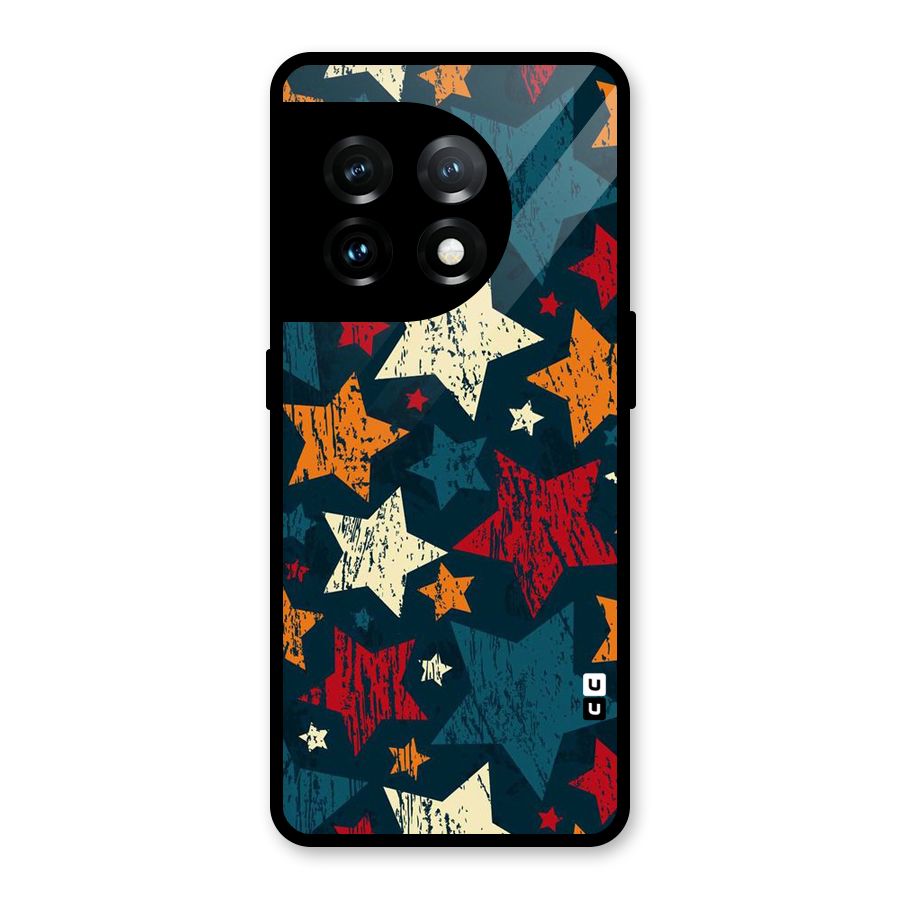 Rugged Star Design Glass Back Case for OnePlus 11