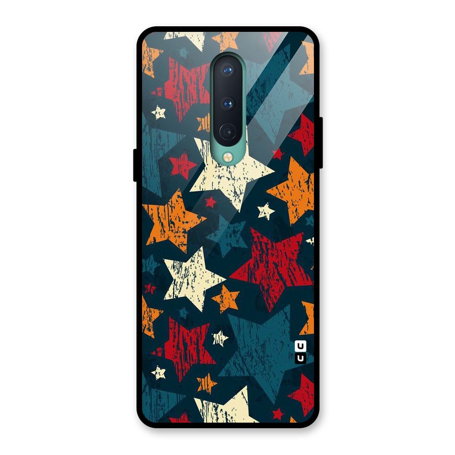 Rugged Star Design Glass Back Case for OnePlus 8
