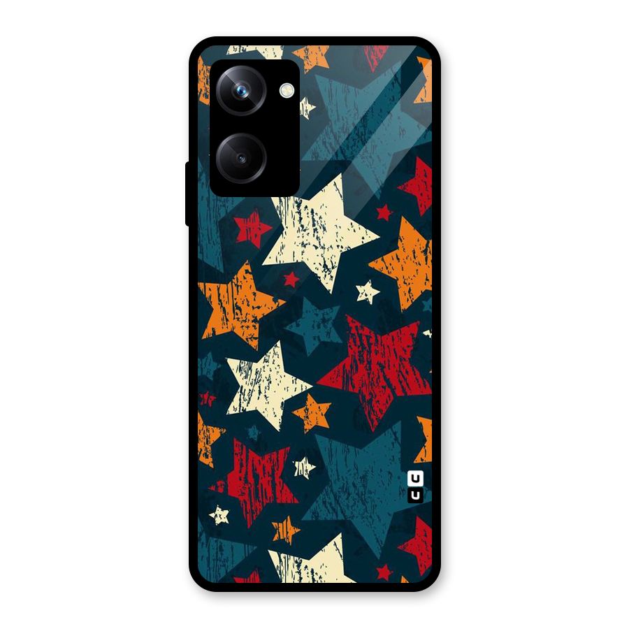 Rugged Star Design Glass Back Case for Realme 10 Pro