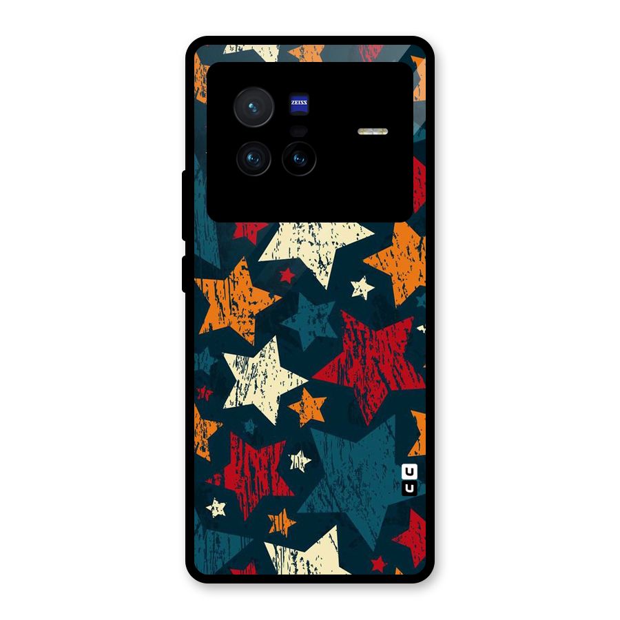 Rugged Star Design Glass Back Case for Vivo X80