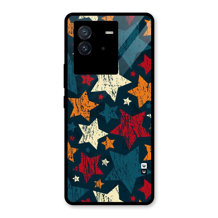 Rugged Star Design Glass Back Case for Vivo iQOO Neo 6 5G