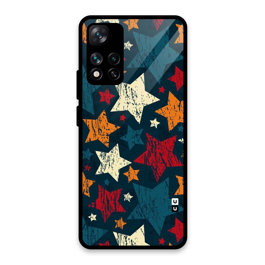 Rugged Star Design Glass Back Case for Xiaomi 11i HyperCharge 5G
