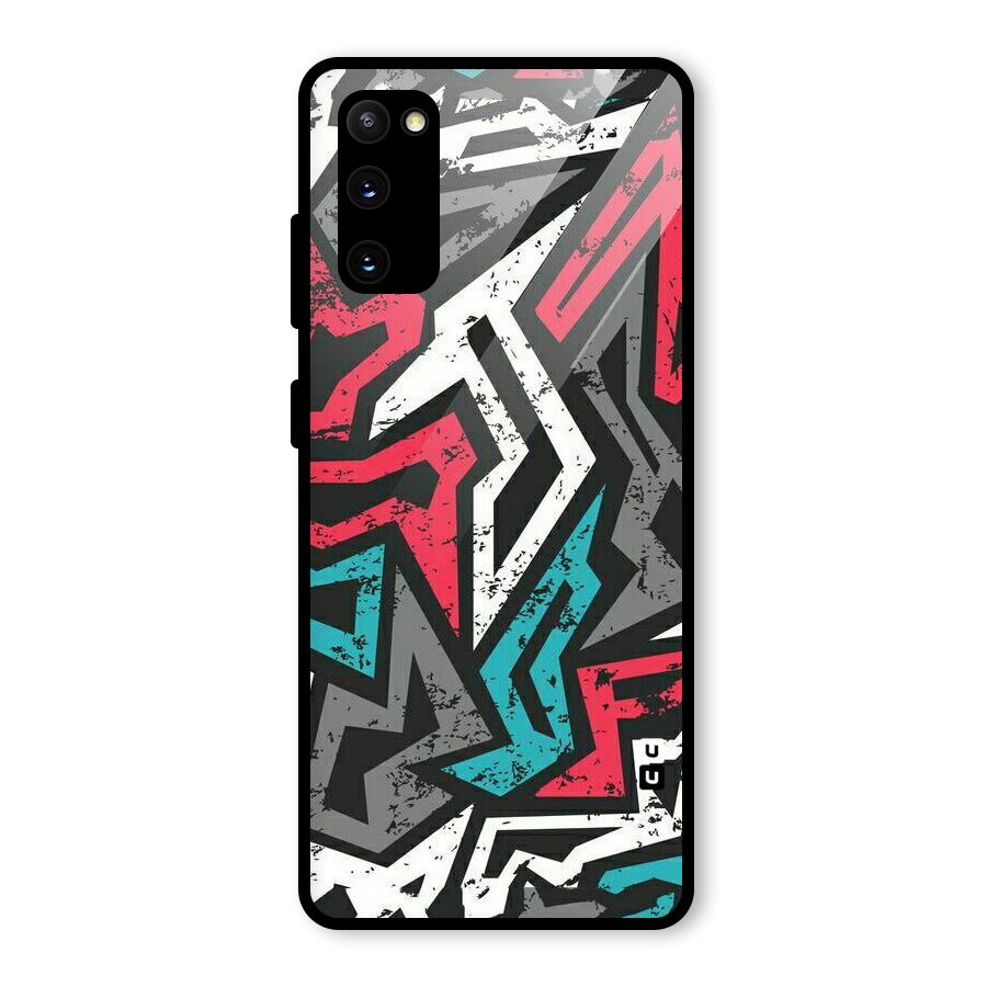 Rugged Strike Abstract Glass Back Case for Galaxy S20 FE 5G