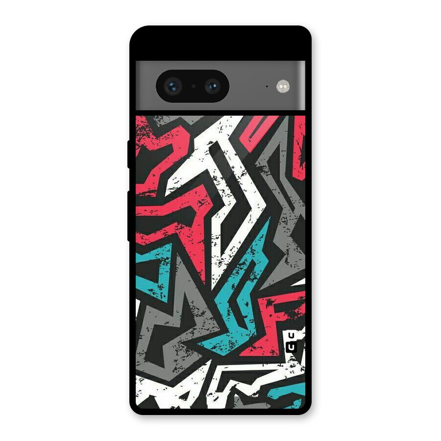 Rugged Strike Abstract Glass Back Case for Google Pixel 7