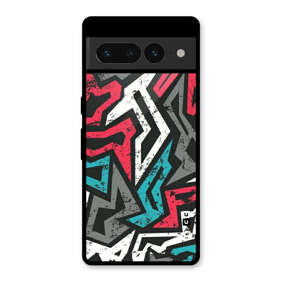 Rugged Strike Abstract Glass Back Case for Google Pixel 7 Pro